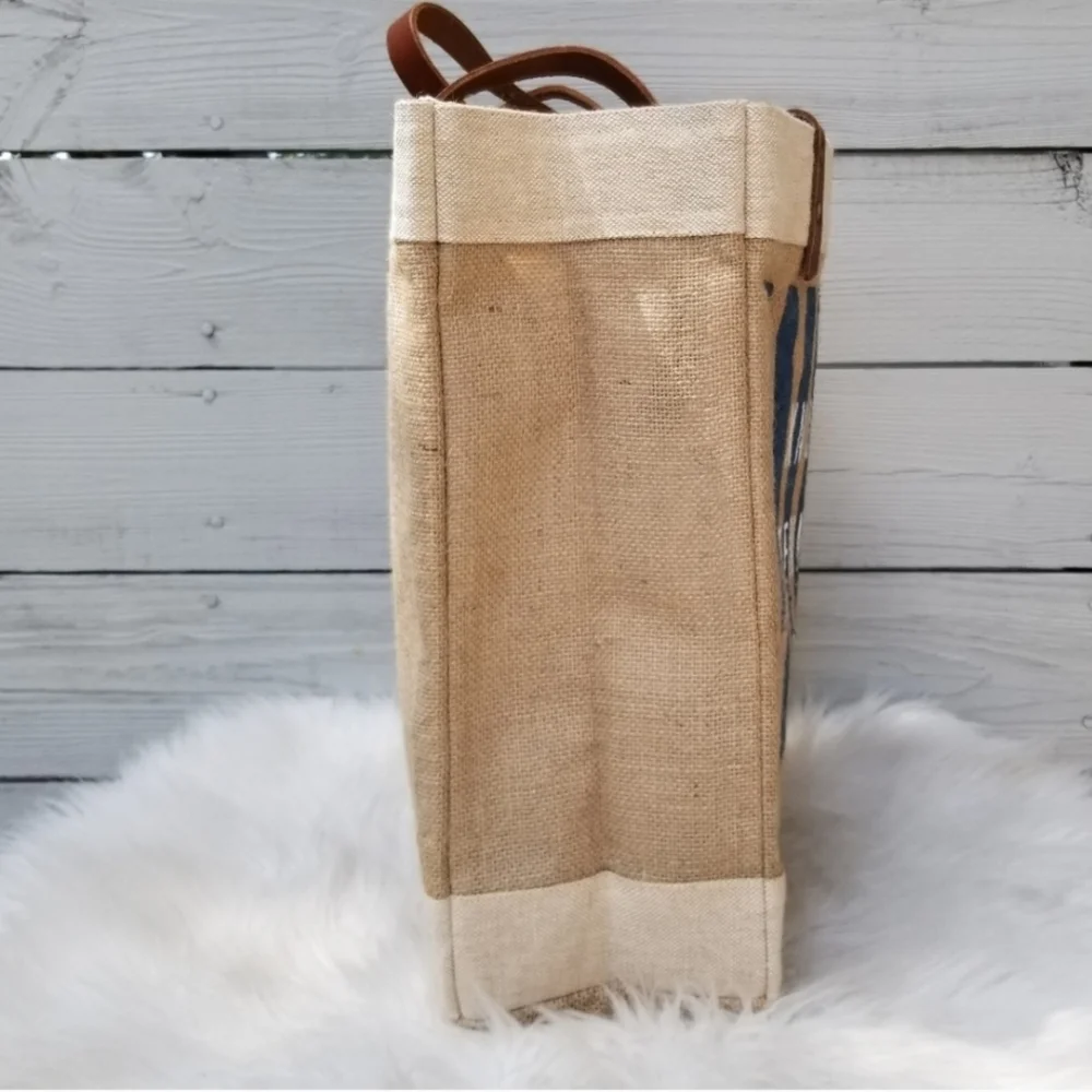 NWT Apolis Global Citizen Custom Burlap Tote - Picture 5 of 8